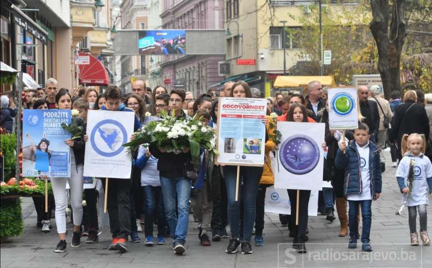 Šetnjom u Sarajevu obilježen svjetski dan borbe protiv dijabetesa